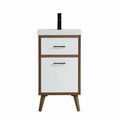 Elegant Decor 18 in. Bathroom Vanity in Matte White - 18.11 x 33.46 x 15.16 in. VF41018WH